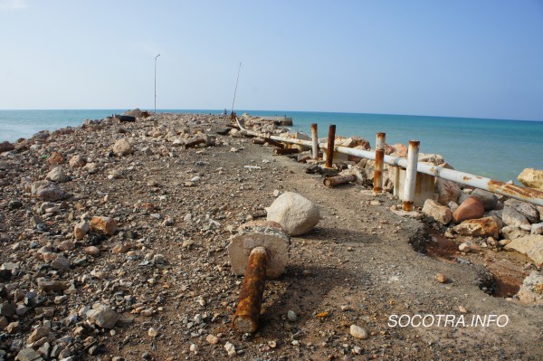 Seaport on Socotra after storm