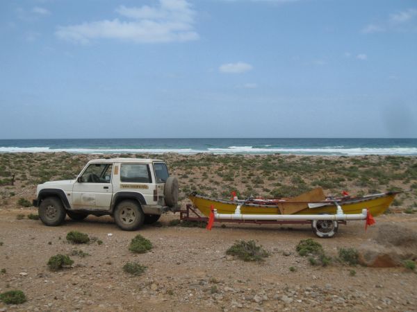 Junk rig sail on Socotra island