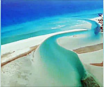 Socotra from above, lagoon Detwah