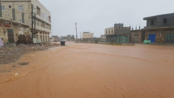 Tropical cyclone Mekunu near the island of Socotra