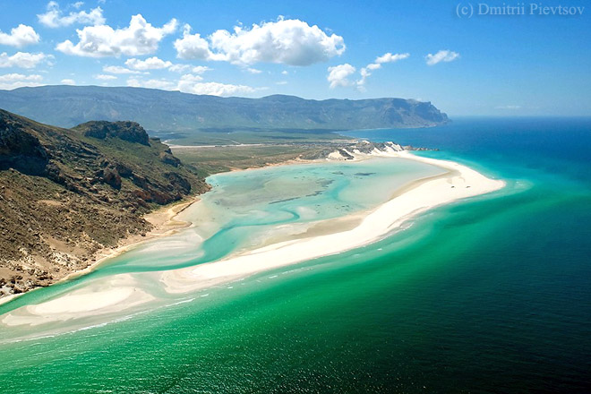 Coast, sea, mountain, ocean, blue, green, lagoon